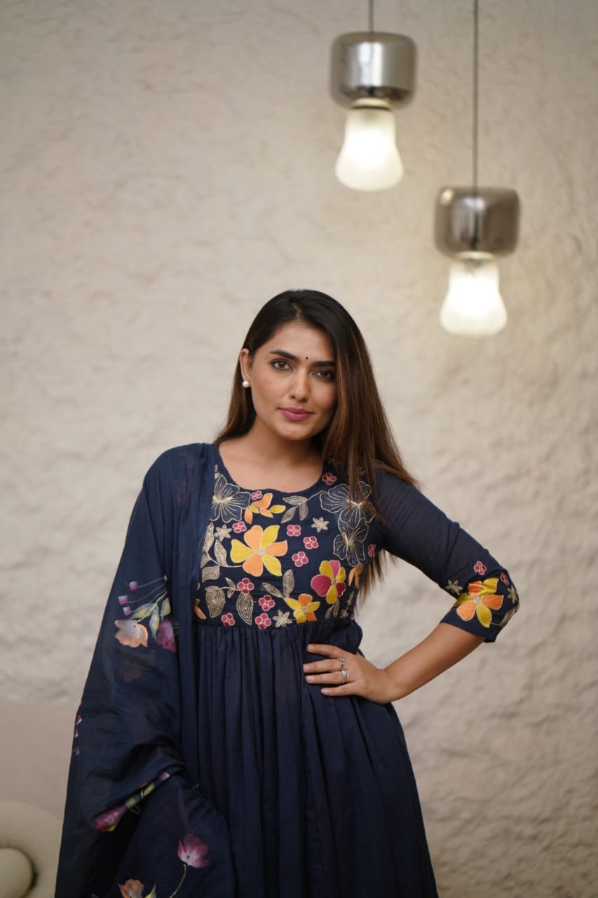 Beautiful Embroidery With Suqes Heavy Suit For Women